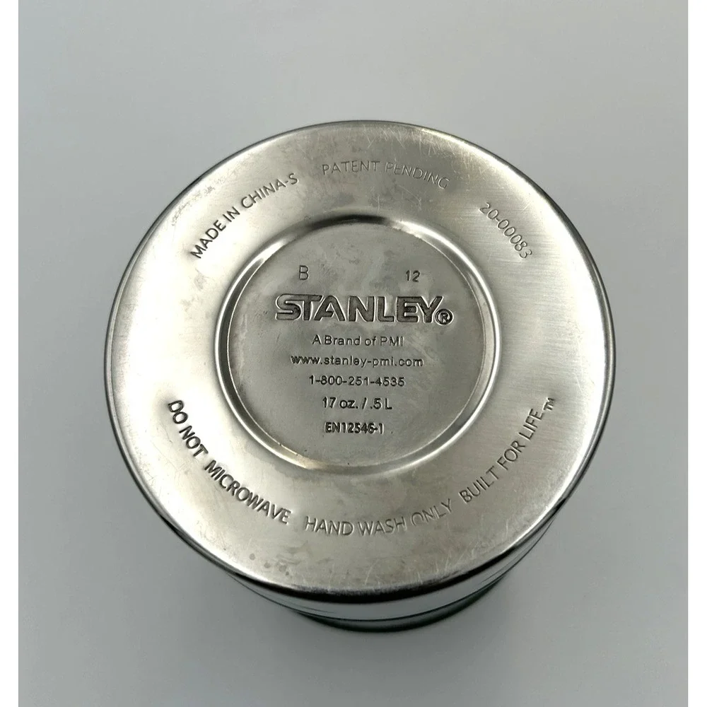 Stanley Classic 17 oz Vacuum Insulated Food Jar Hammertone Green Stainless Steel